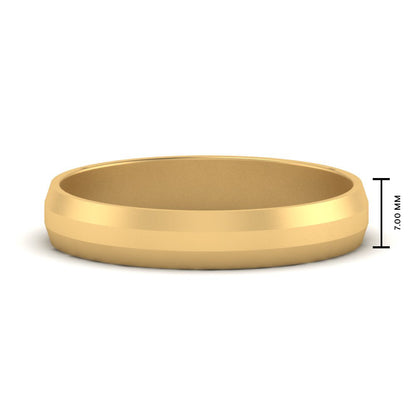 Wedding Band Beveled Edge Matte Fascinating Diamonds