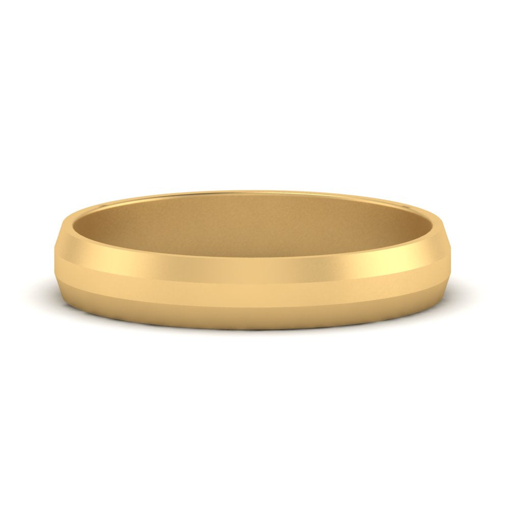 Wedding Band Beveled Edge Matte Fascinating Diamonds