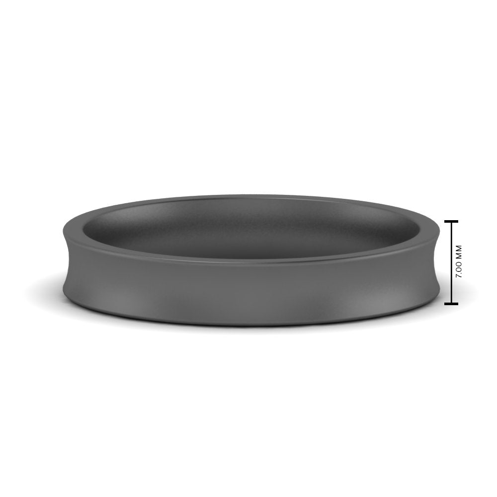 Comfort Fit Concave Mens Band Fascinating Diamonds