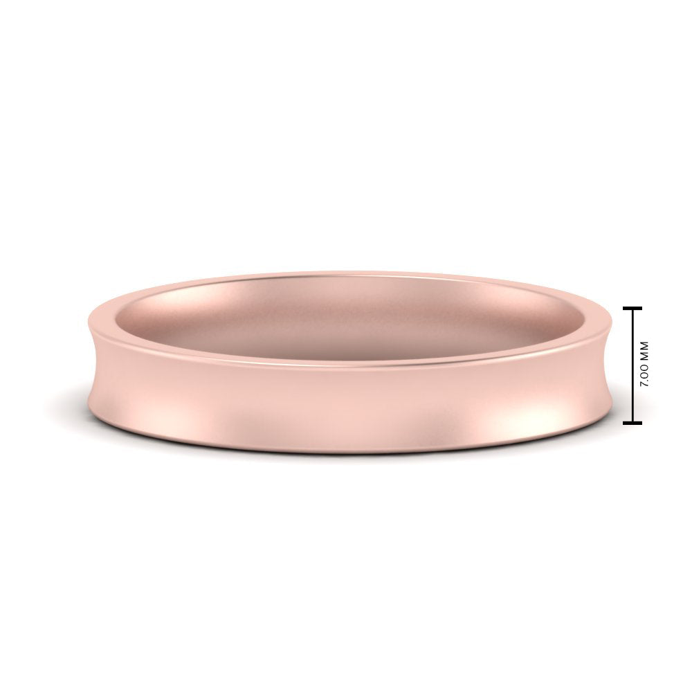 Comfort Fit Concave Mens Band Fascinating Diamonds