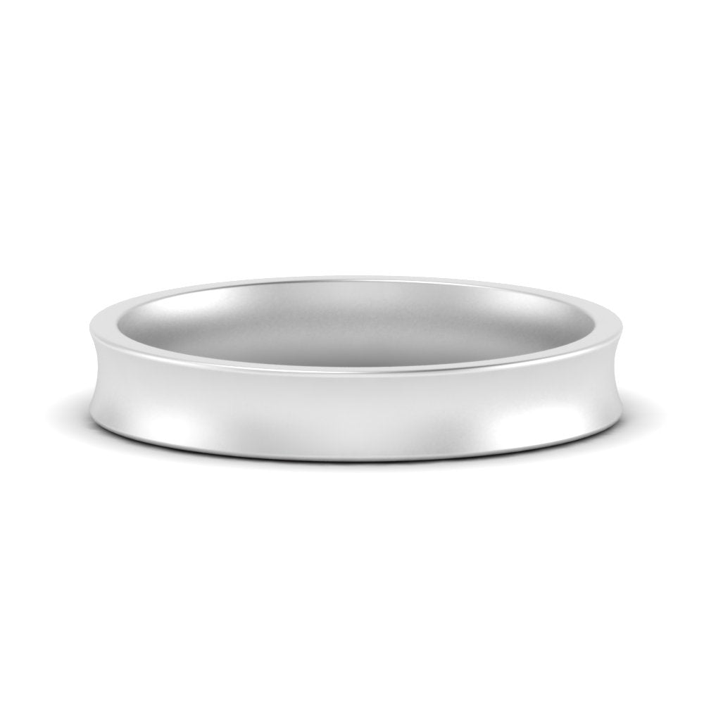 Comfort Fit Concave Mens Band Fascinating Diamonds