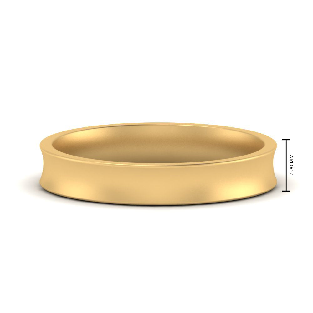 Comfort Fit Concave Mens Band Fascinating Diamonds