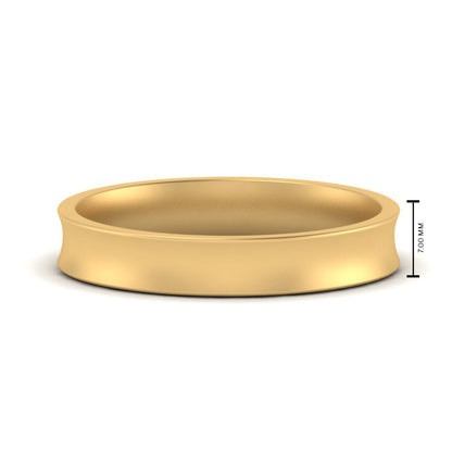 Comfort Fit Concave Mens Band Fascinating Diamonds