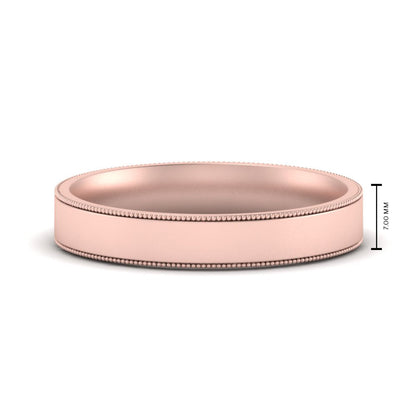 Stepped Edge Comfort Fit Flat Mens Band Fascinating Diamonds
