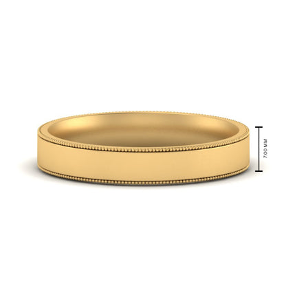 Stepped Edge Comfort Fit Flat Mens Band Fascinating Diamonds
