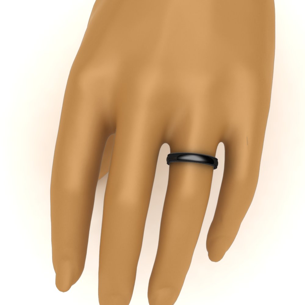 Comfort Fit Wedding Band Milgrain Edge Fascinating Diamonds