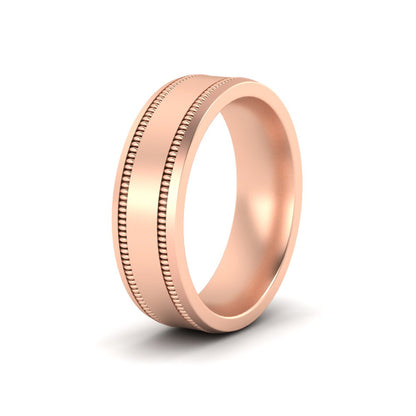 Mens Band Double Milgrain Fascinating Diamonds