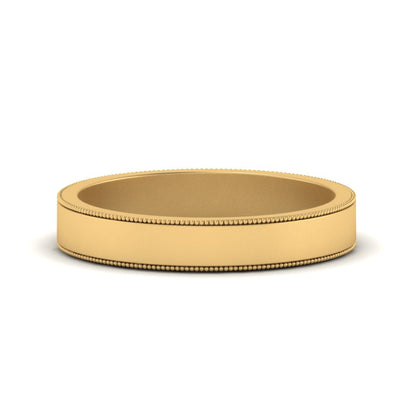 Flat Milgrain Mens Wedding Band Fascinating Diamonds