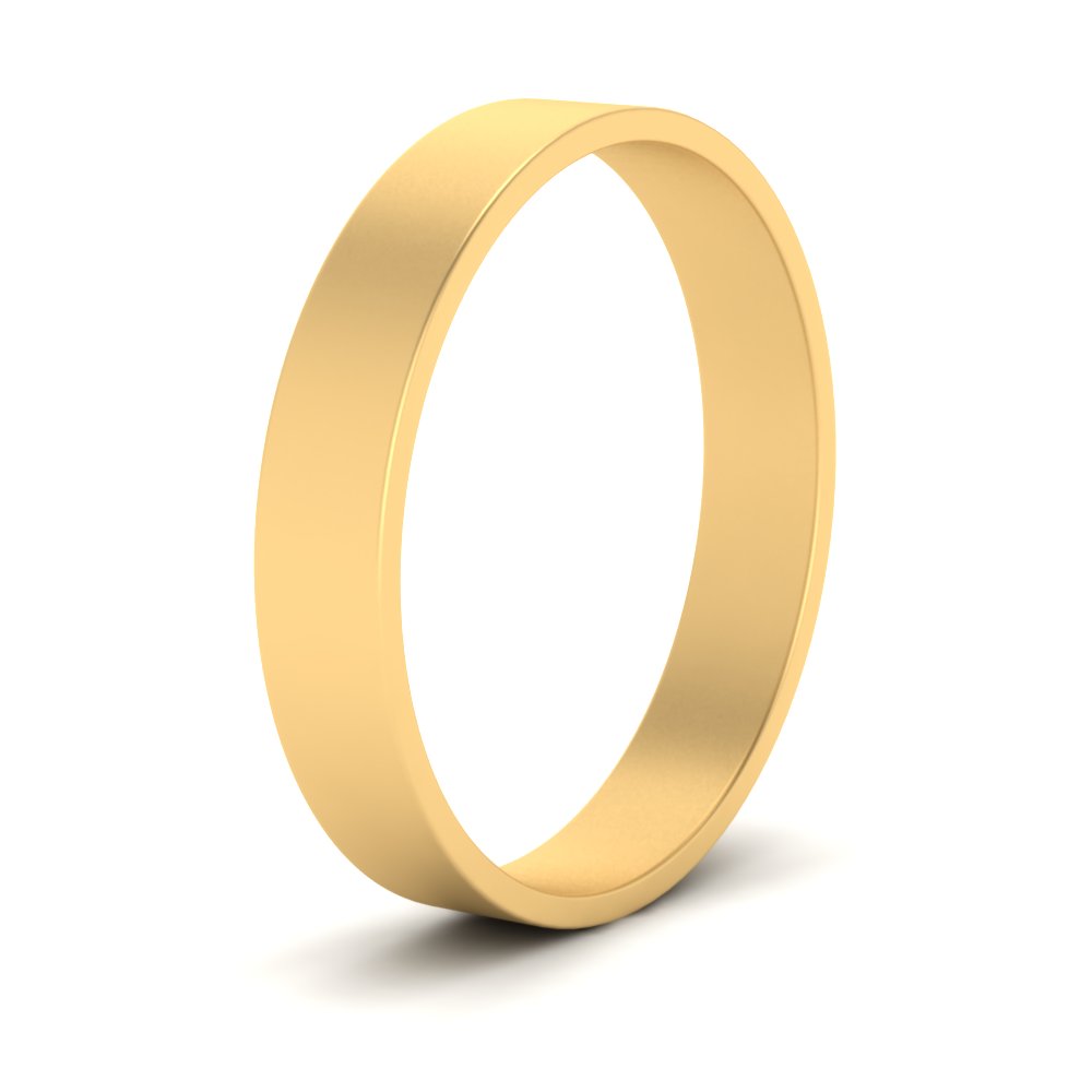 5 mm Flat Gold Wedding Band Fascinating Diamonds