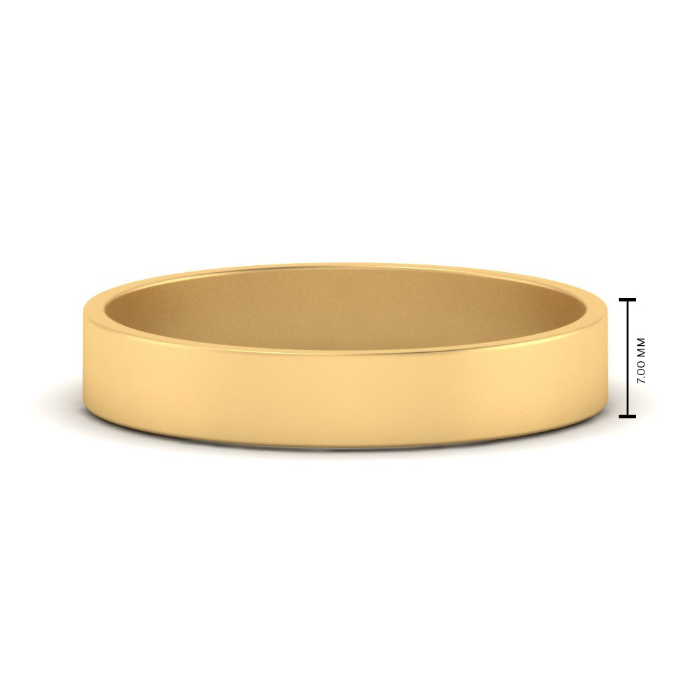 5 mm Flat Gold Wedding Band Fascinating Diamonds