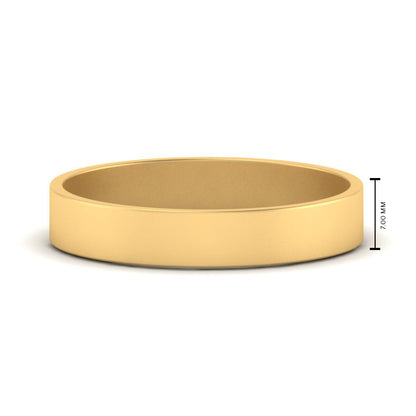 5 mm Flat Gold Wedding Band Fascinating Diamonds