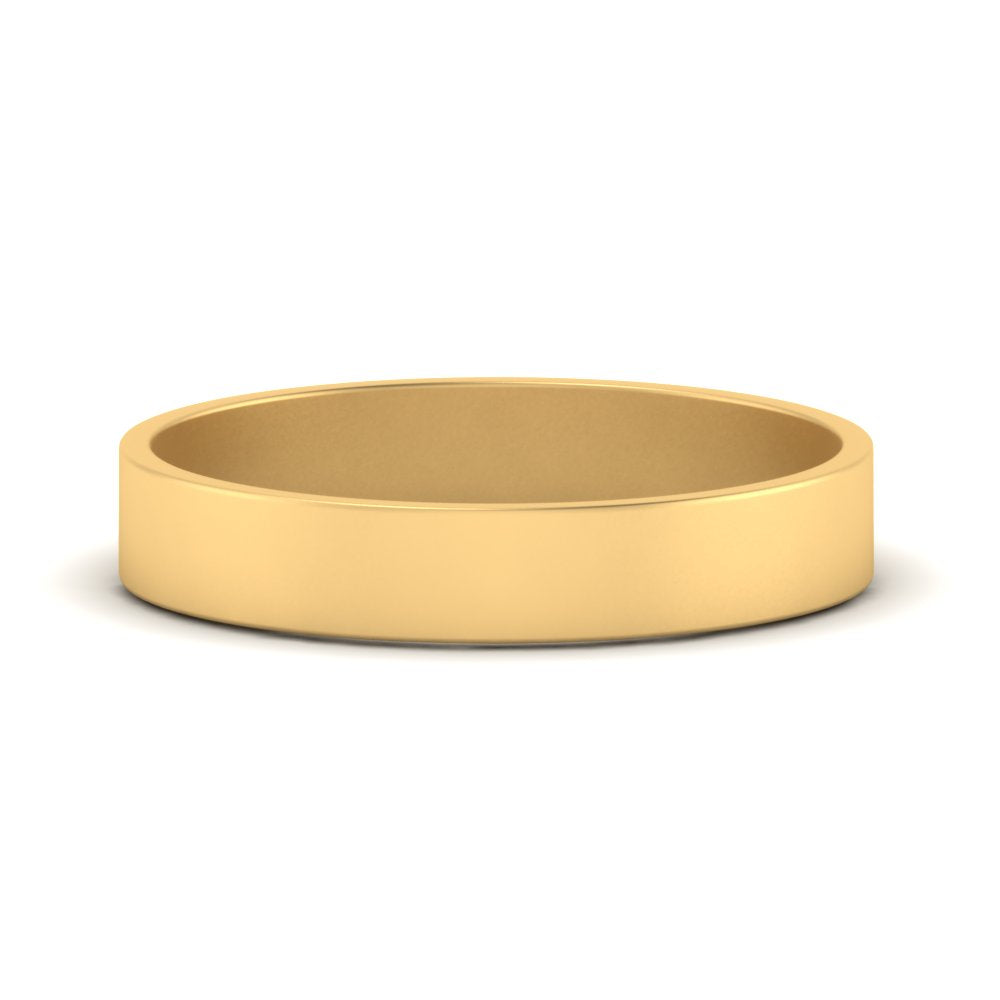 5 mm Flat Gold Wedding Band Fascinating Diamonds