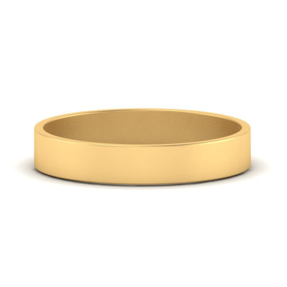 5 mm Flat Gold Wedding Band Fascinating Diamonds