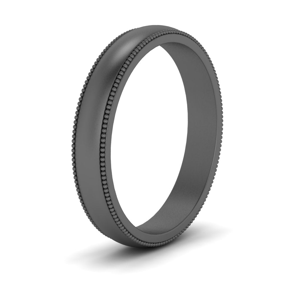 Milgrain Matte Finish Mens Band Fascinating Diamonds