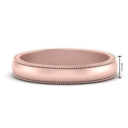 Milgrain Matte Finish Mens Band Fascinating Diamonds