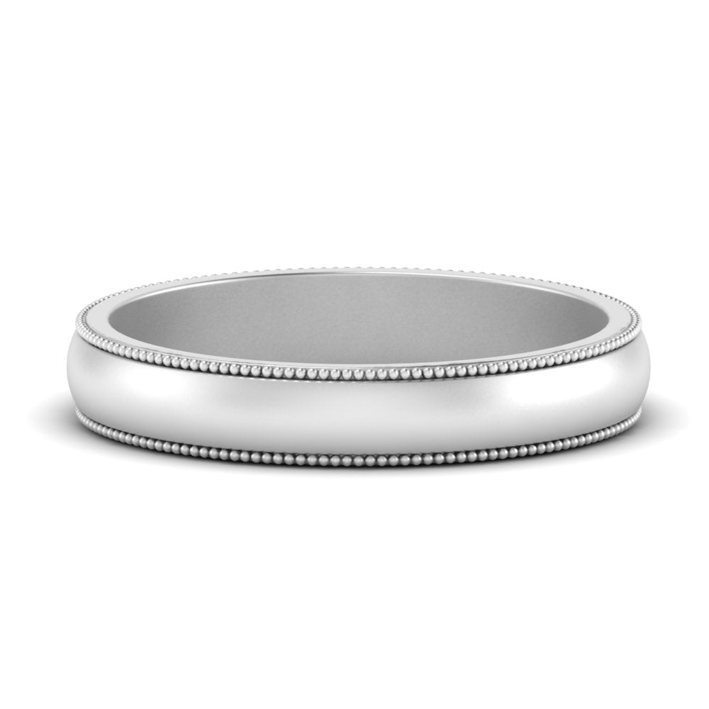Milgrain Matte Finish Mens Band Fascinating Diamonds