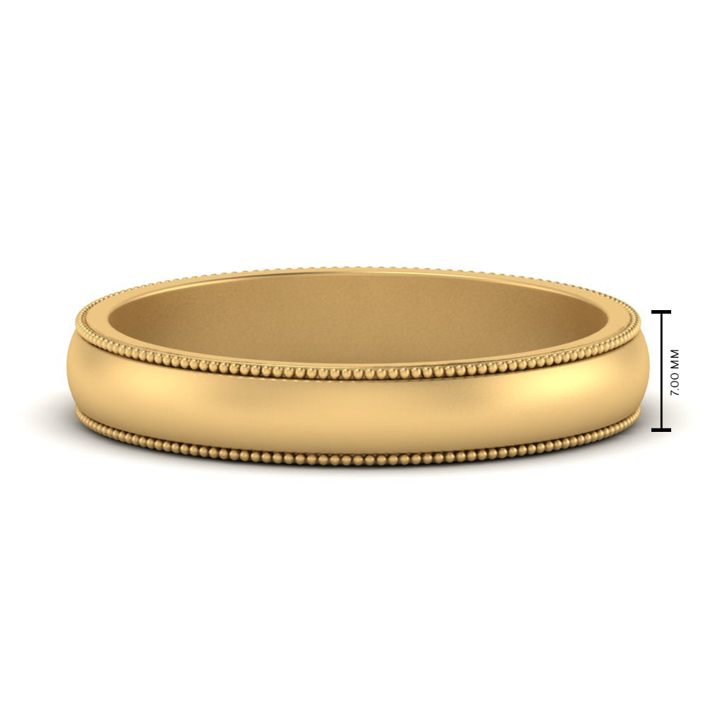 Milgrain Matte Finish Mens Band Fascinating Diamonds
