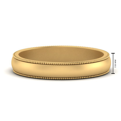 Milgrain Matte Finish Mens Band Fascinating Diamonds