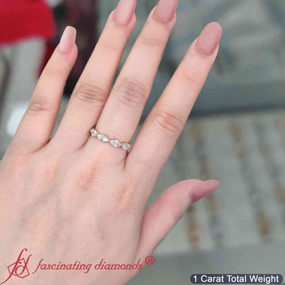 7 Stone Marquise East West 1 Carat Band Fascinating Diamonds