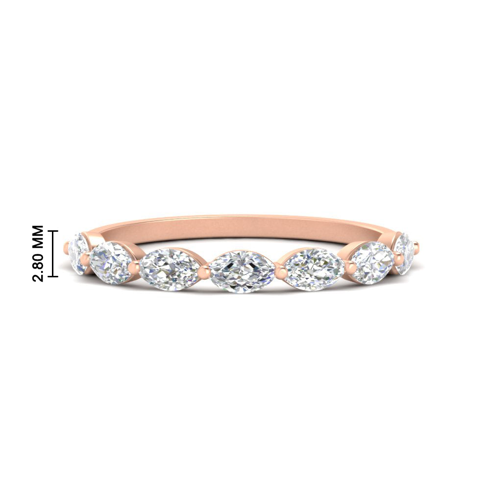 7 Stone Marquise East West 1 Carat Band Fascinating Diamonds