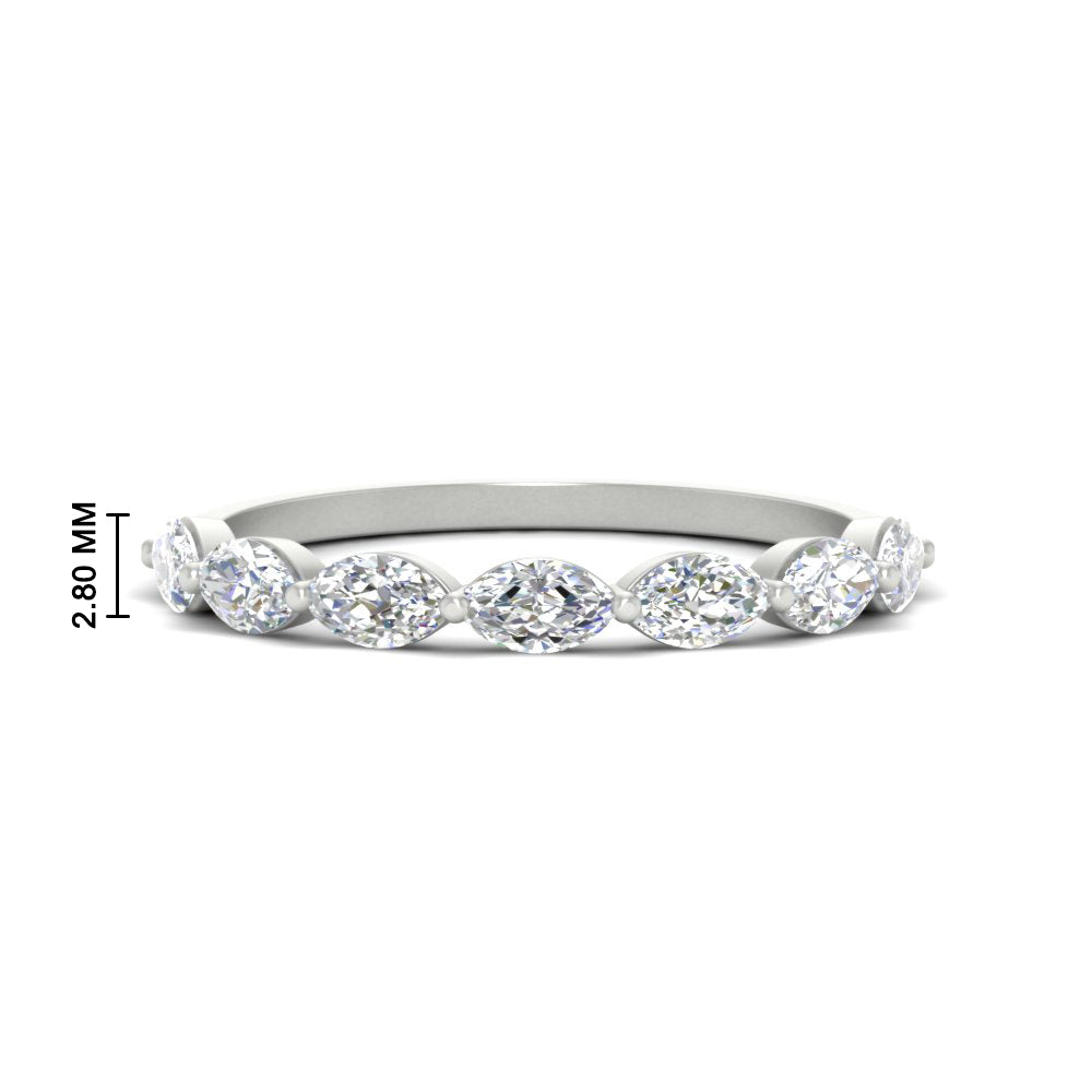 7 Stone Marquise East West 1 Carat Band Fascinating Diamonds