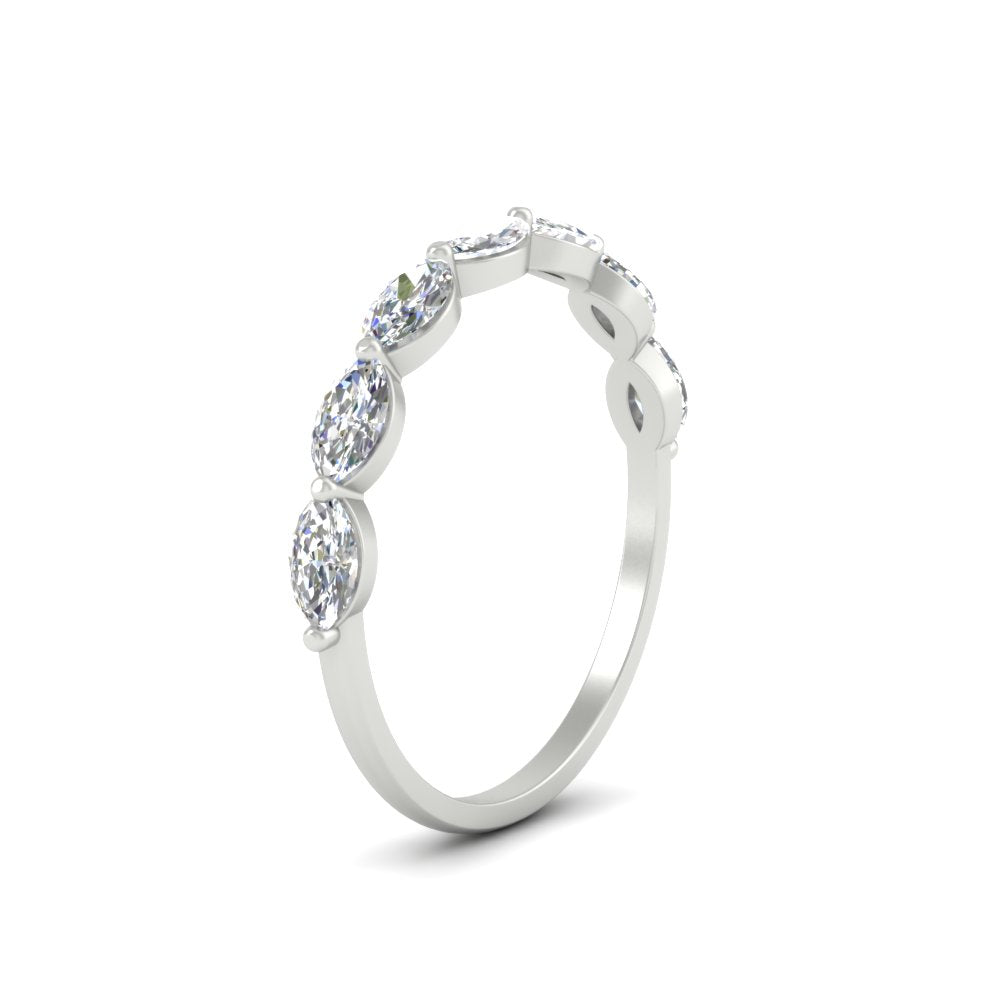 7 Stone Marquise East West 1 Carat Band Fascinating Diamonds