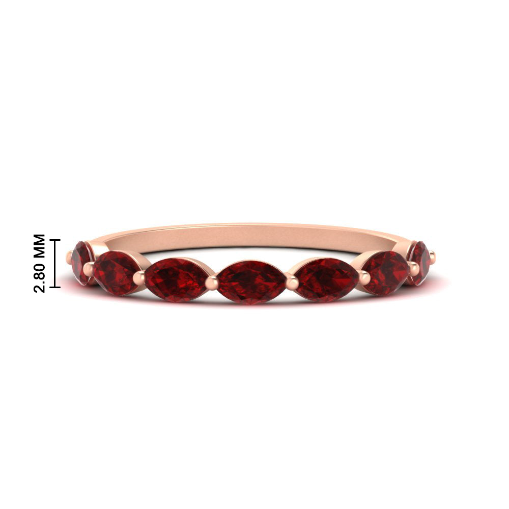 7 Stone Marquise East West 1 Carat Band Fascinating Diamonds