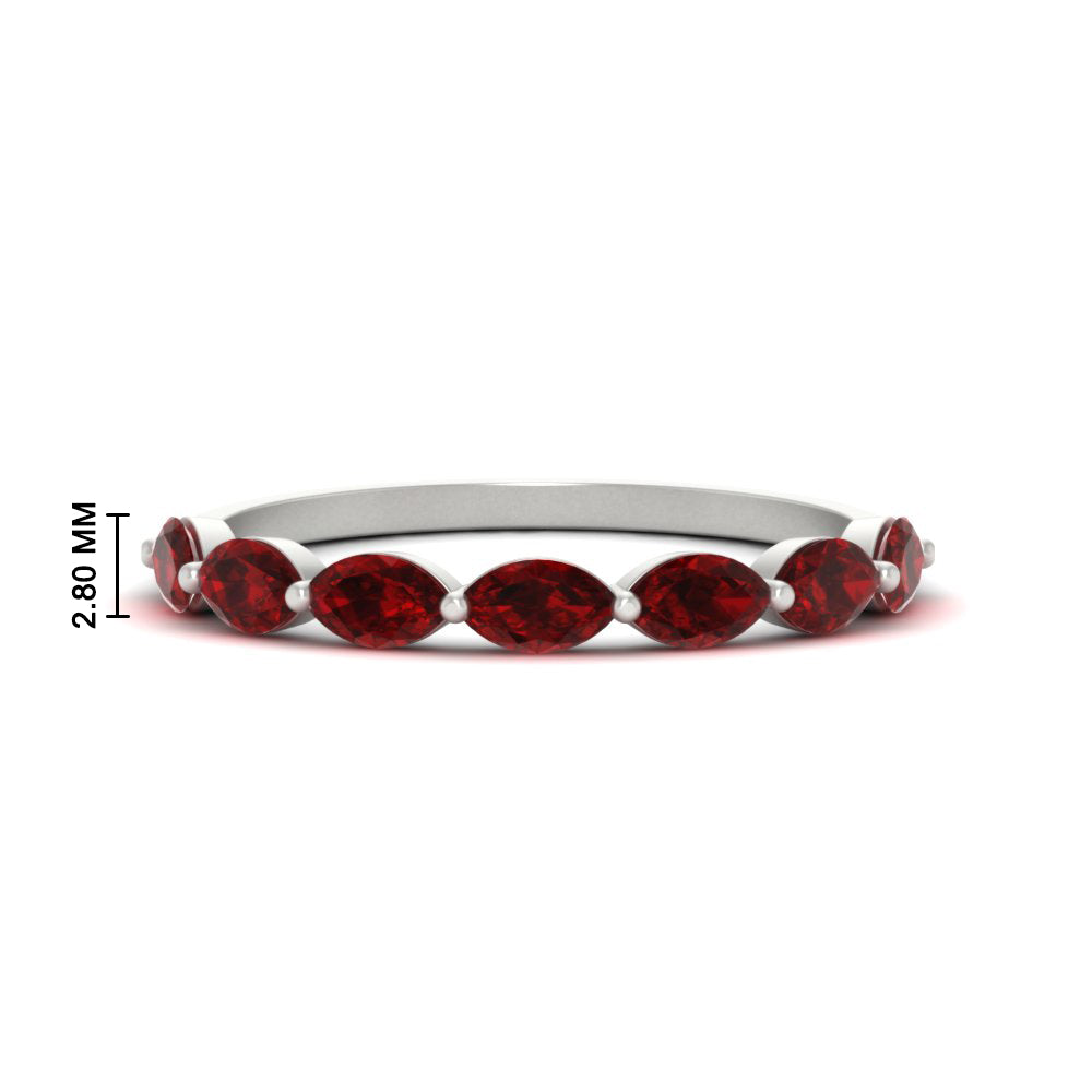 7 Stone Marquise East West 1 Carat Band Fascinating Diamonds