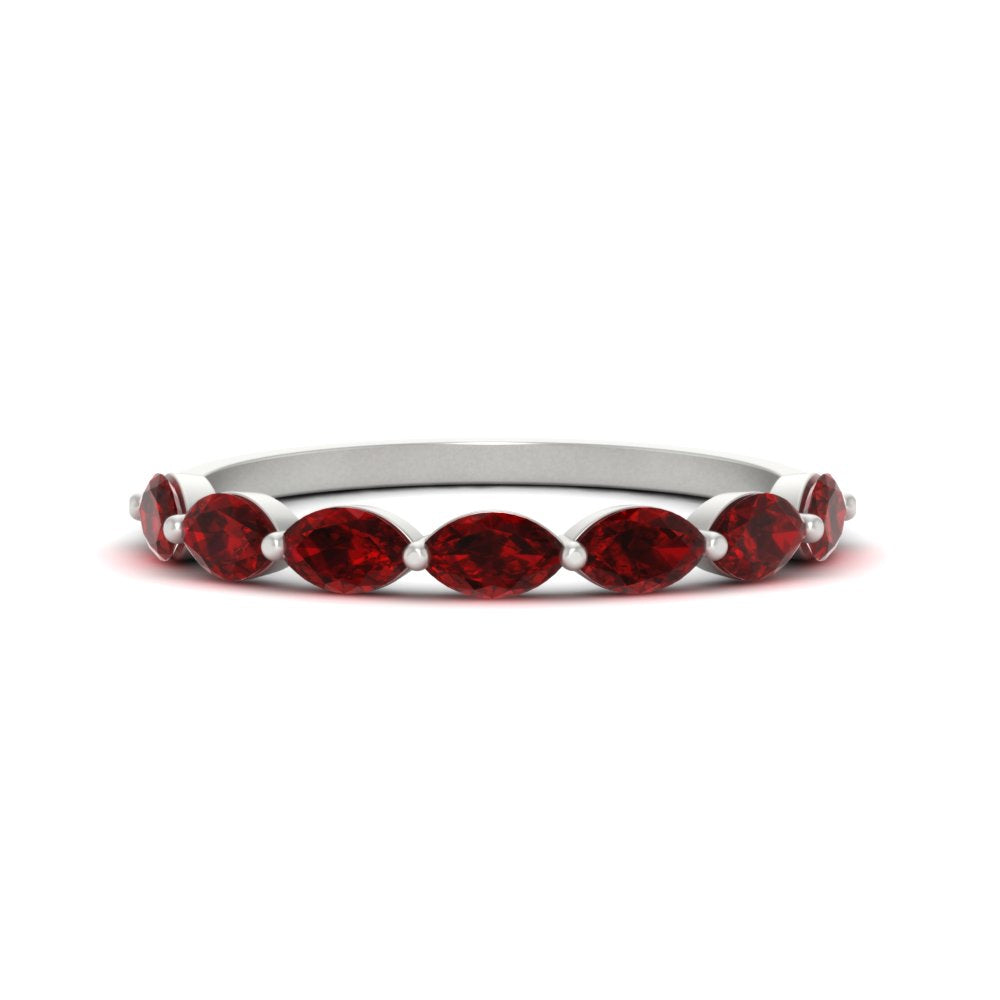 7 Stone Marquise East West 1 Carat Band Fascinating Diamonds