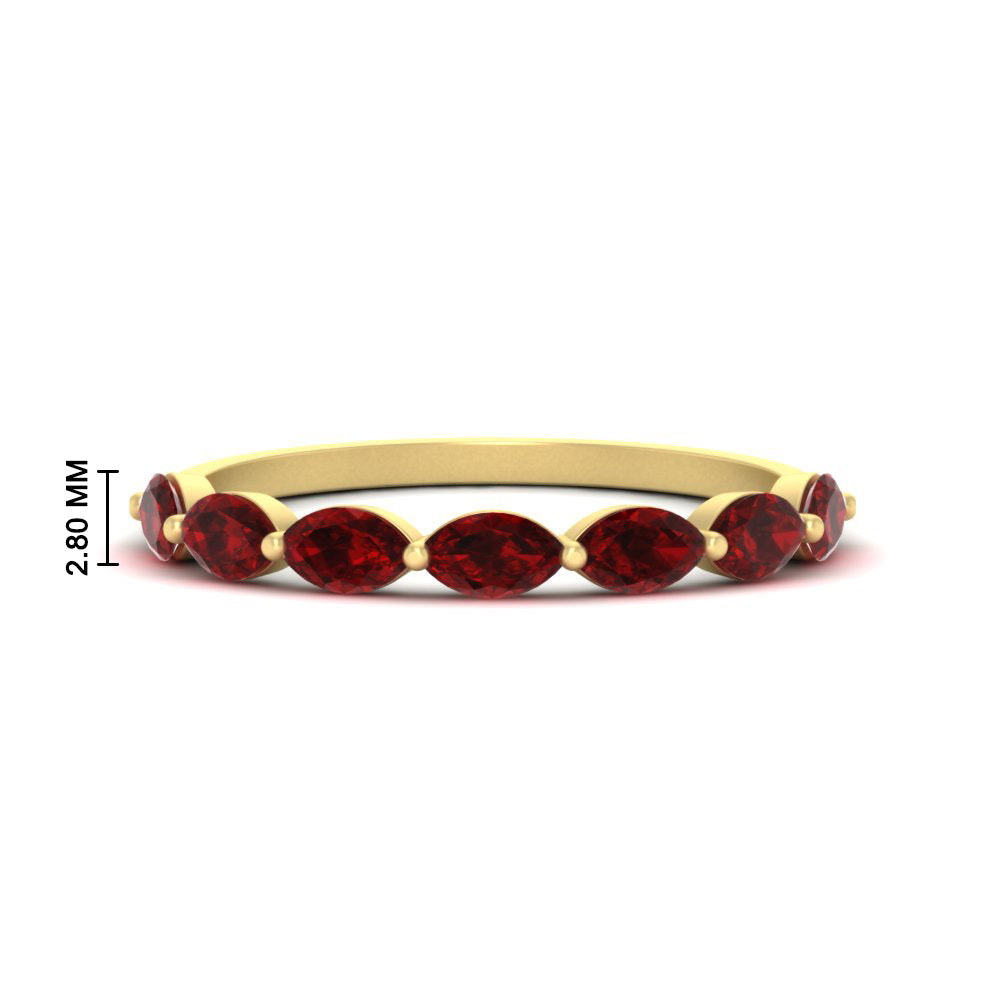 7 Stone Marquise East West 1 Carat Band Fascinating Diamonds