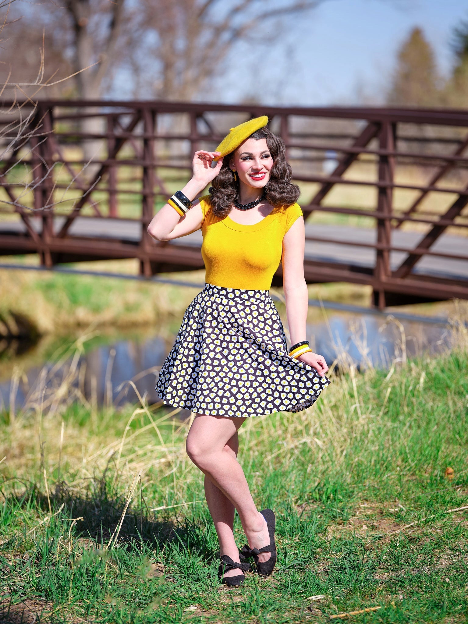 Sunny Side Up Skater Skirt Retrolicious