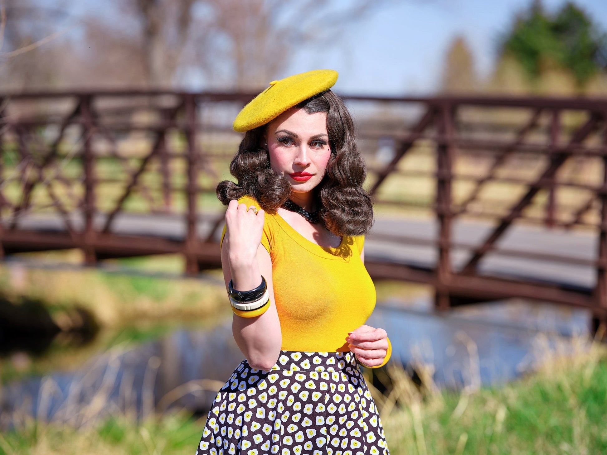 Sunny Side Up Skater Skirt Retrolicious