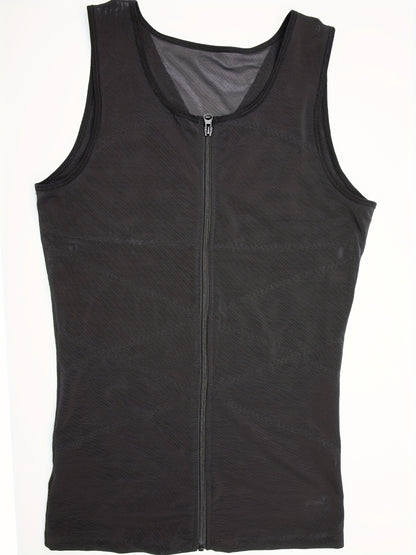 SCARBORO Men's Compression Shirt for Body Shaper Slimming Vest Tight Tummy Underwear Tank Top NovaCart