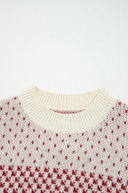 Dotted Colorblock Lantern Sleeve Sweater Shop Style & More | Fresh Looks, Everyday Deals & Free Shipping