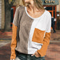 Cable knit color block round neck sweater Shop Style & More | Fresh Looks, Everyday Deals & Free Shipping