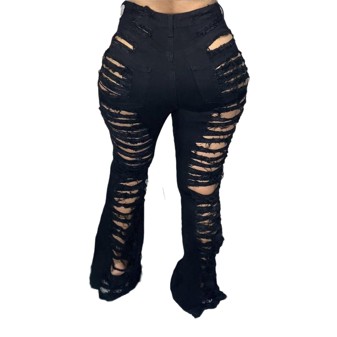 Fashion Trendy Unique Jeans Stretch Plus Size Bell-bottom Pants See size chart under “more details” The Fashion Celestial