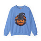 Scary Witch Pumpkin Halloween Crewneck Sweatshirt The Devil's Pickle
