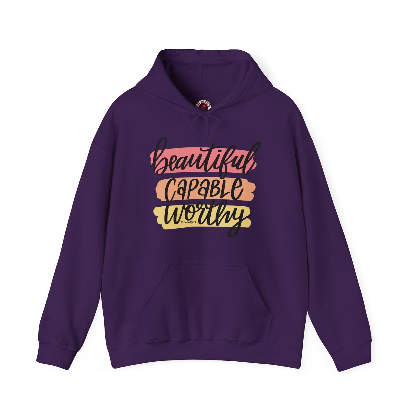 Beautiful Capable Worthy Hooded Sweatshirt The Devil's Pickle