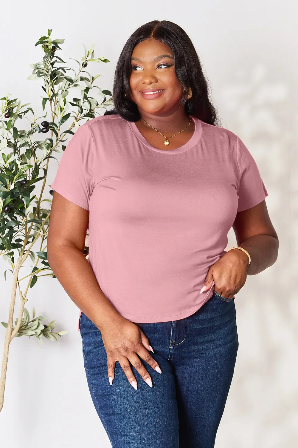 Basic Bae Full Size Round Neck Short Sleeve T-Shirt West2East Surf