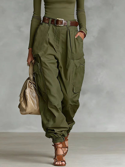 Women’s High-Waist Loose Fit Wide-Leg Casual Trousers FitiqueFit