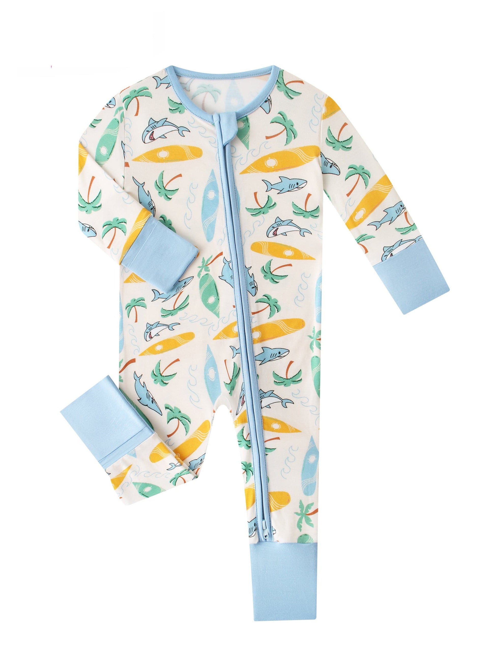 Posh TOT Surf's Up Bamboo Baby Convertible Zippy Romper  CINCO DE MAYO PROMO - FINAL SALE Charlies Project Kids