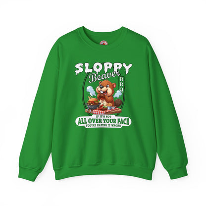 Sloppy Beaver BBQ Crewneck Sweatshirt The Devil's Pickle