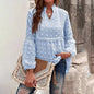 Women’s Long‑Sleeve V‑Neck Business Casual Blouse FitiqueFit