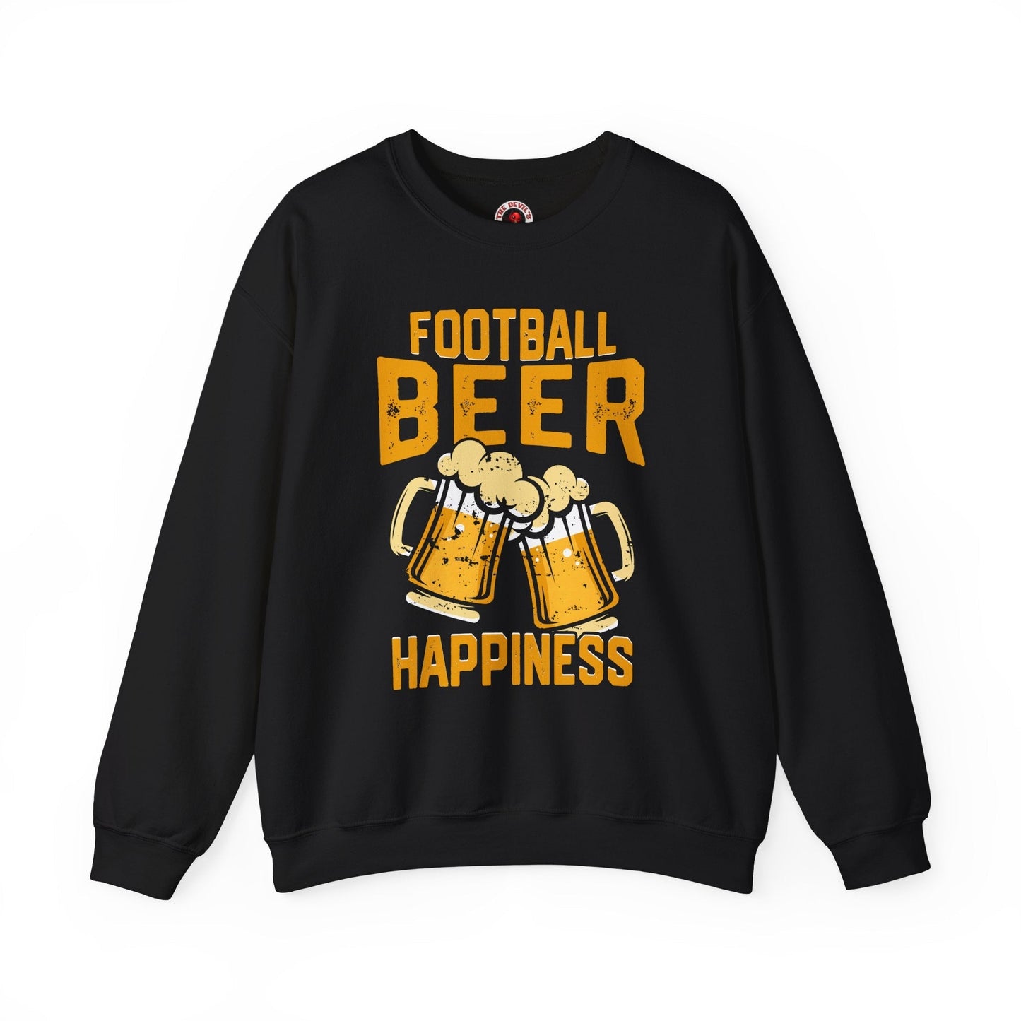 Football Beer and Happiness Crewneck Sweatshirt The Devil's Pickle
