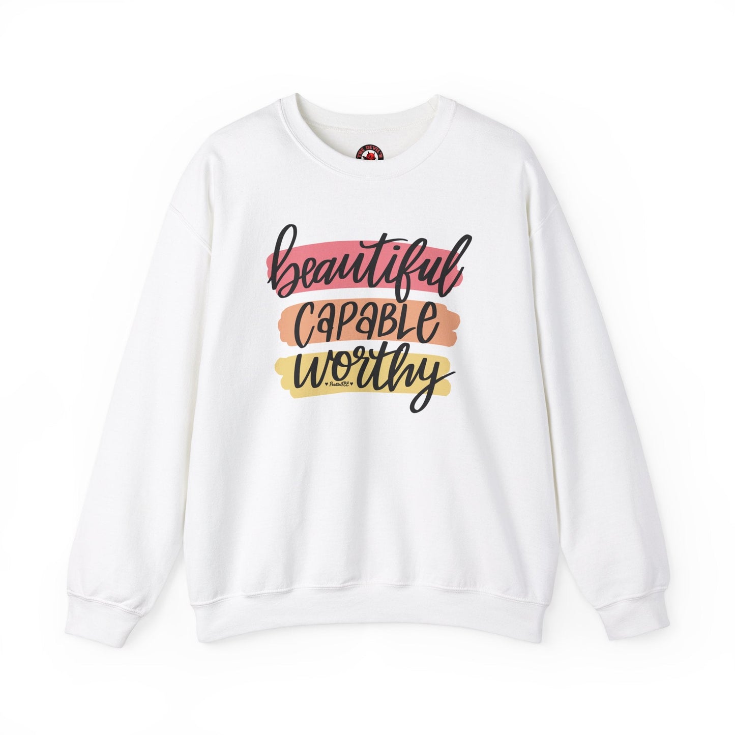 Beautiful Capable Worthy Crewneck Sweatshirt The Devil's Pickle