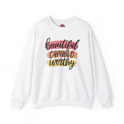 Beautiful Capable Worthy Crewneck Sweatshirt The Devil's Pickle