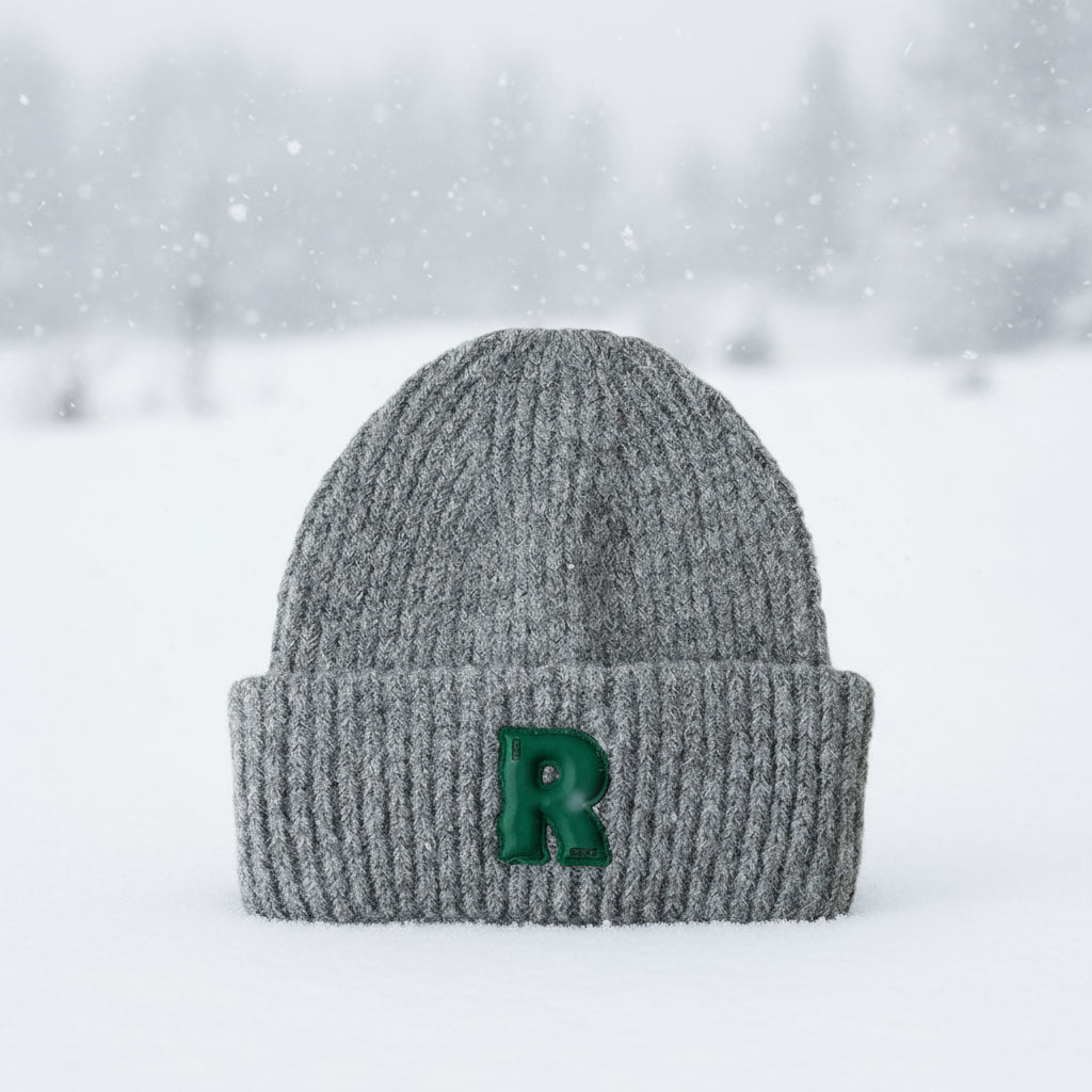 Loose Big-Head Woolen Cap with Letter Design — Oversize Winter Wool Hat FitiqueFit