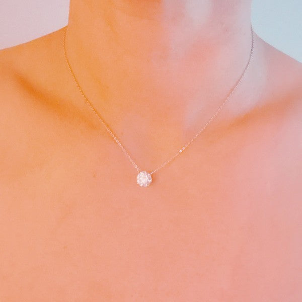 Brilliant Sparkle Moissanite Floating Necklace Shop Style & More | Fresh Looks, Everyday Deals & Free Shipping
