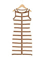 Contrast Stripe Knit Sleeveless Midi Dress – 5 Colors, S–L FitiqueFit