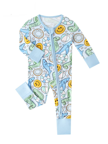 Posh TOT Pool Floats Bamboo Baby Convertible Zippy Romper  CINCO DE MAYO PROMO - FINAL SALE Charlies Project Kids